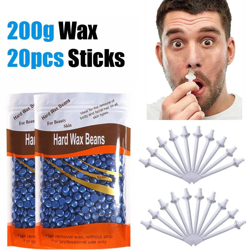 Portable Nose Wax Kit 50g-1005g for Men and Women Nail Waxing Hair Removal Wax Kit Nail Wax Cleaning Wax Kit Nose Clipper Beauty
