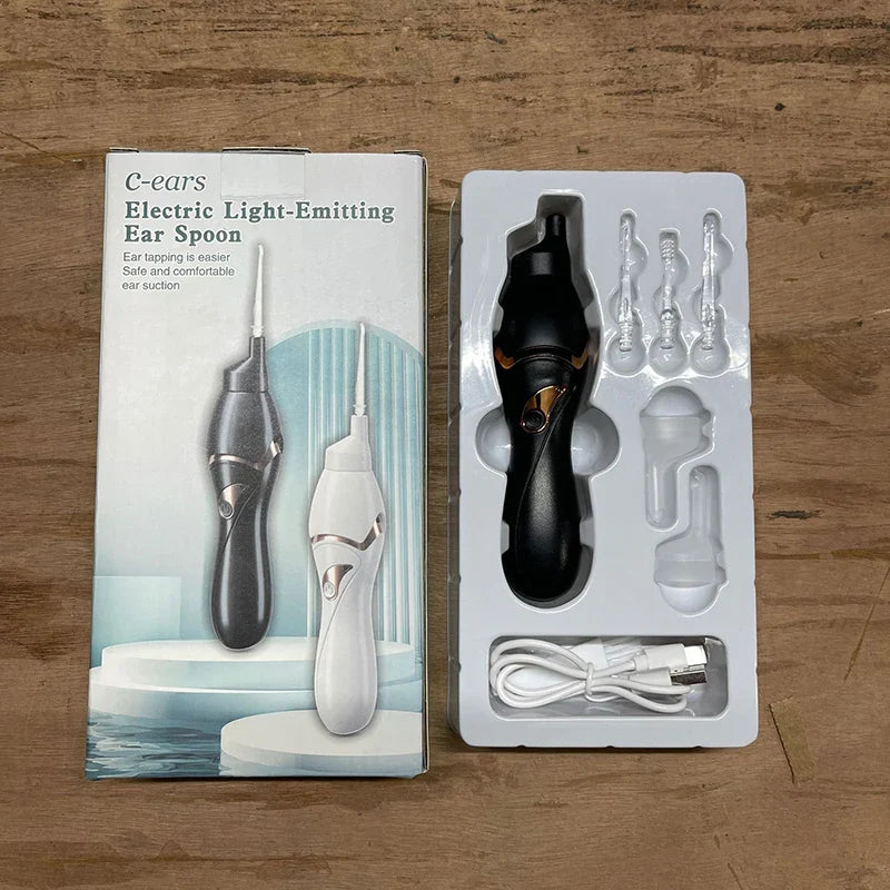 Electric Vacuum Ear Wax Remover Luminous Ear Pick Suction Device Ears Picking Spiral Ear Cleaning Tools For Children Kids Adults