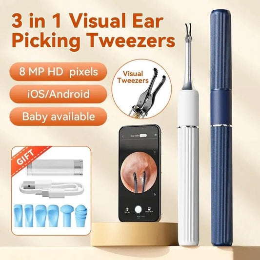 EarXpert™ 3 in 1 Visual Ear Cleaner With Picking Tweezers - EarXpert 