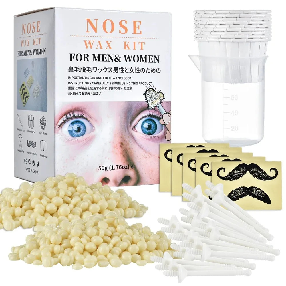 Portable Nose Wax Kit 50g-1005g for Men and Women Nail Waxing Hair Removal Wax Kit Nail Wax Cleaning Wax Kit Nose Clipper Beauty