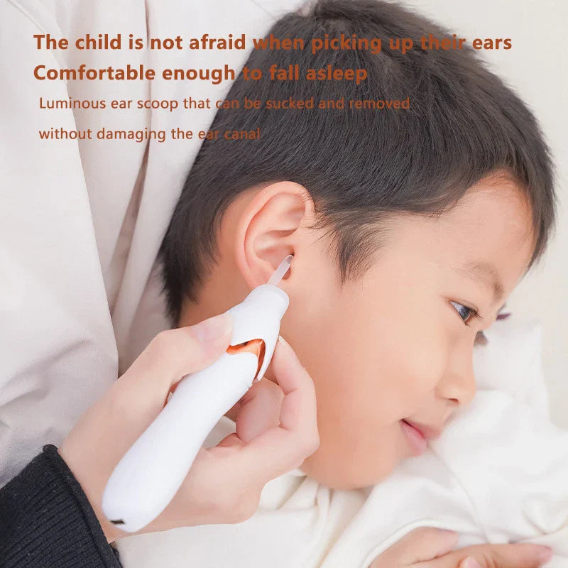 Electric Vacuum Ear Wax Remover Luminous Ear Pick Suction Device Ears Picking Spiral Ear Cleaning Tools For Children Kids Adults