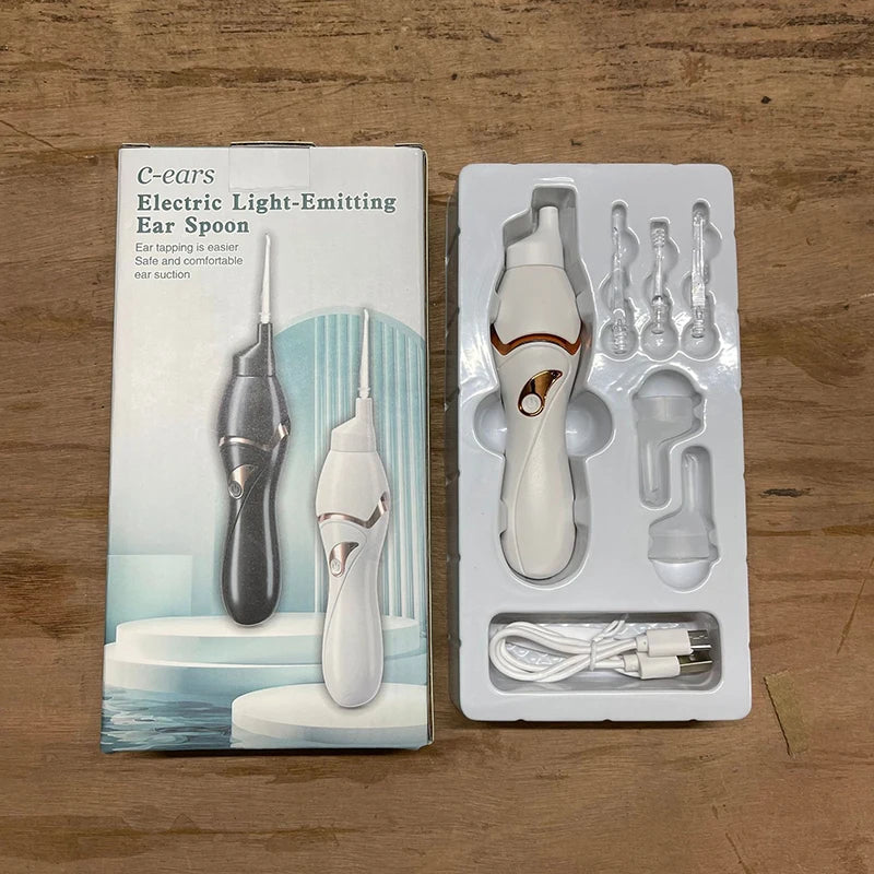 Electric Vacuum Ear Wax Remover Luminous Ear Pick Suction Device Ears Picking Spiral Ear Cleaning Tools For Children Kids Adults