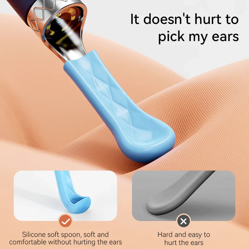 Ear Wax Removal Tool Camera Waterproof Ear Cleaner with Camera Visual Ear Pick Tweezers Wax Remover Ear Cleaning Kit for Family