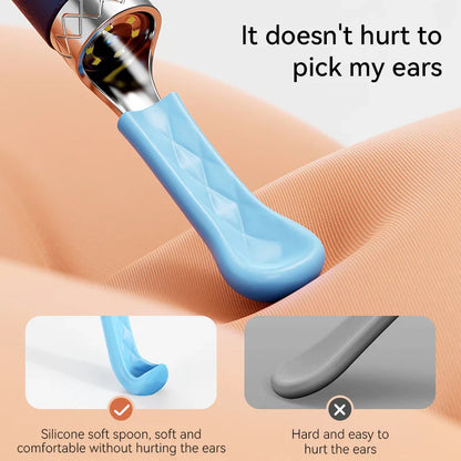 Ear Wax Removal Tool Camera Waterproof Ear Cleaner with Camera Visual Ear Pick Tweezers Wax Remover Ear Cleaning Kit for Family
