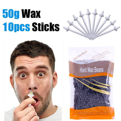 Portable Nose Wax Kit 50g-1005g for Men and Women Nail Waxing Hair Removal Wax Kit Nail Wax Cleaning Wax Kit Nose Clipper Beauty