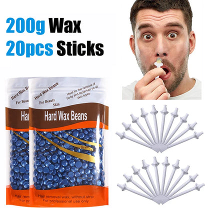 Portable Nose Wax Kit 50g-1005g for Men and Women Nail Waxing Hair Removal Wax Kit Nail Wax Cleaning Wax Kit Nose Clipper Beauty